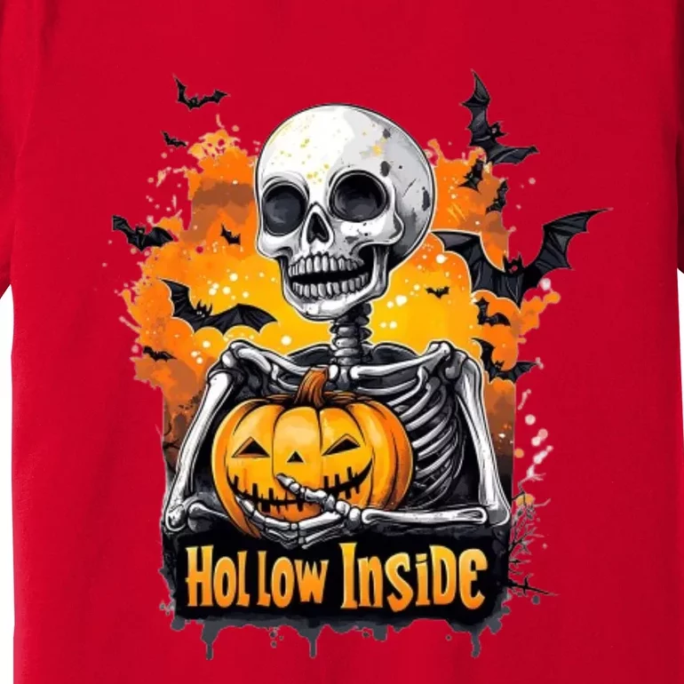 Hollow Inside Skeleton Spooky Halloween Premium T-Shirt