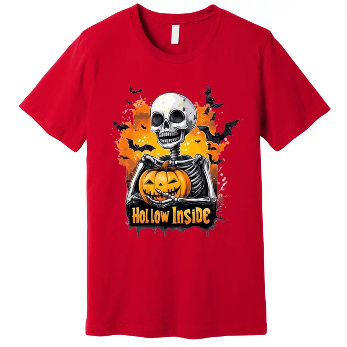 Hollow Inside Skeleton Spooky Halloween Premium T-Shirt