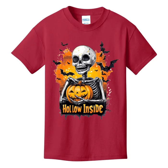 Hollow Inside Skeleton Spooky Halloween Kids T-Shirt