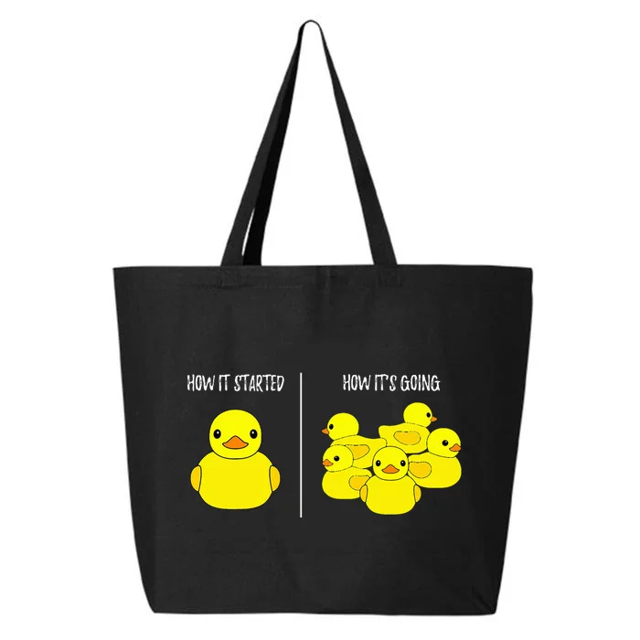 How It Started How Its Going Bath Duckie Toy Rubber Duck 25L Jumbo Tote