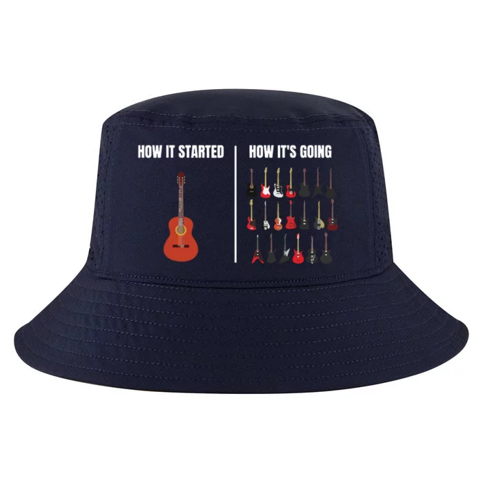 How It Started Guitar Lovers Shirts Meme Funny Guitar Cool Comfort Performance Bucket Hat