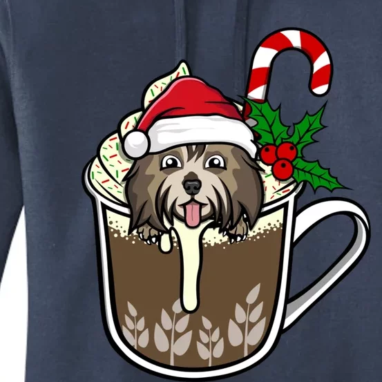 Havanese Is Sitting In Cocoa Hot Chocolate Christmas Cool Gift Women's Pullover Hoodie