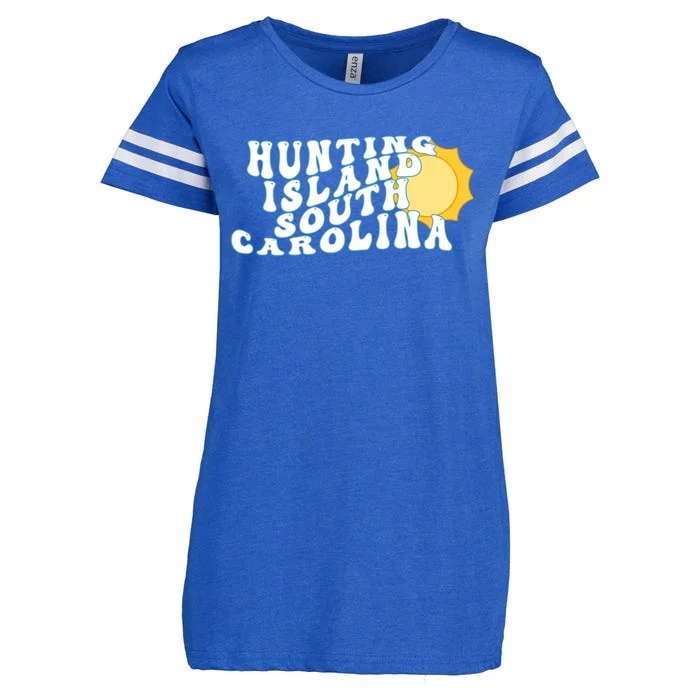 Hunting Island South Carolina Sc Retro Vacation Souvenir Gift Enza Ladies Jersey Football T-Shirt