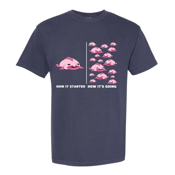 How It Started How Its Going Deep Sea Fish Animal Blobfish Gift Garment-Dyed Heavyweight T-Shirt