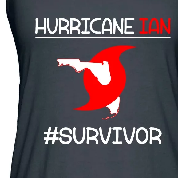 Hurricane Ian Survivor Florida Map Ladies Essential Flowy Tank