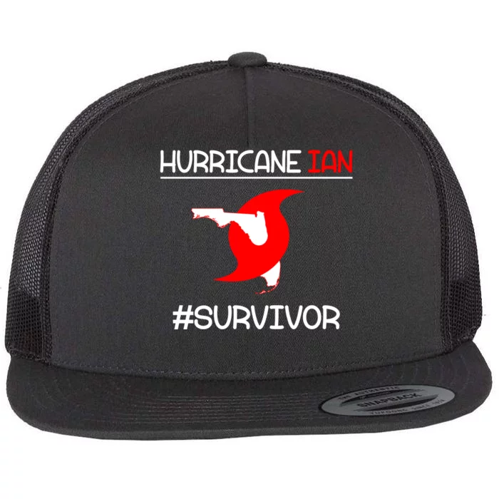 Hurricane Ian Survivor Florida Map Flat Bill Trucker Hat