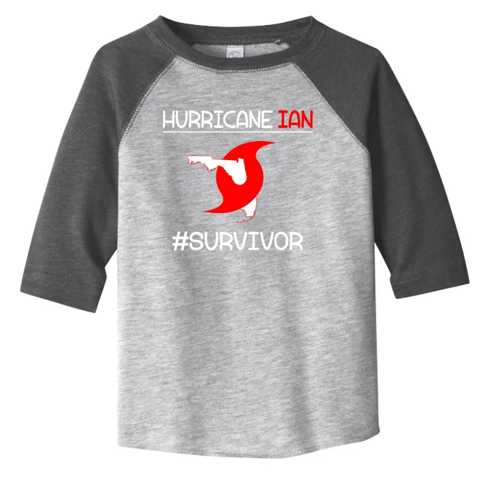 Hurricane Ian Survivor Florida Map Toddler Fine Jersey T-Shirt