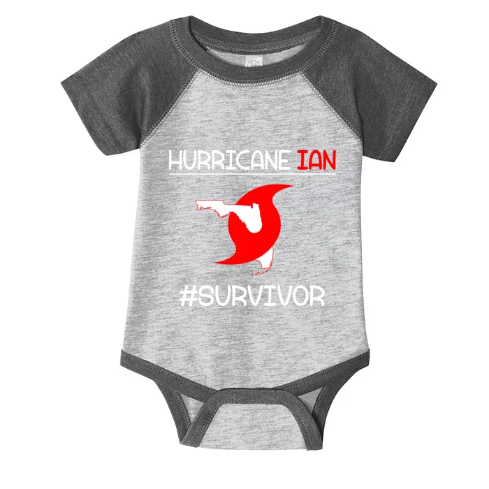 Hurricane Ian Survivor Florida Map Infant Baby Jersey Bodysuit