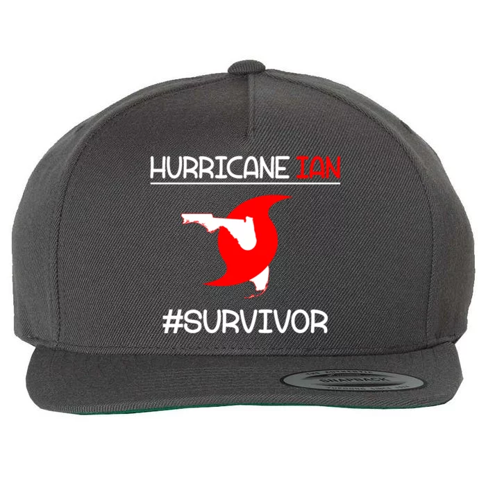 Hurricane Ian Survivor Florida Map Wool Snapback Cap