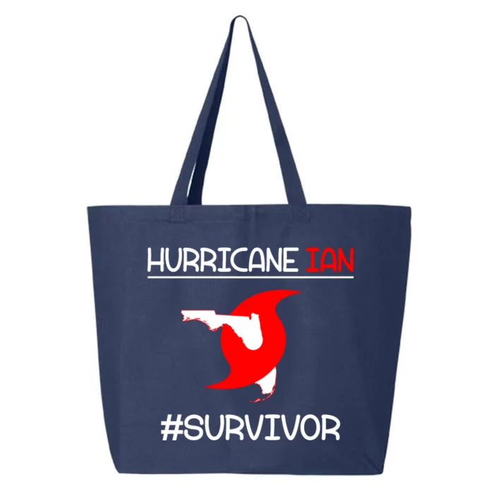 Hurricane Ian Survivor Florida Map 25L Jumbo Tote