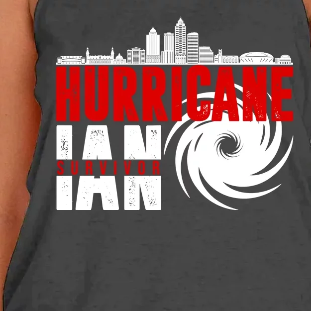 Hurricane IAN Survivor Women's Knotted Racerback Tank