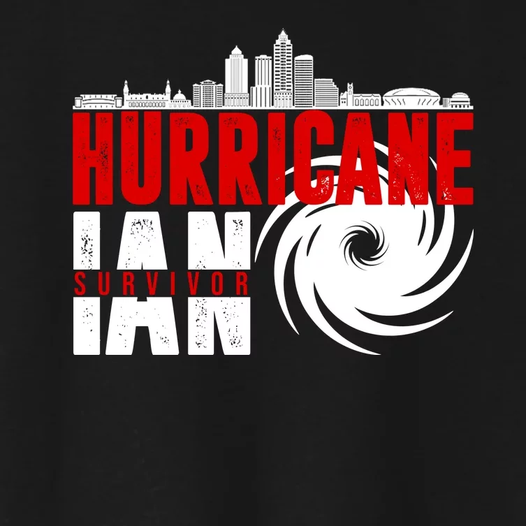 Hurricane IAN Survivor Women's Crop Top Tee