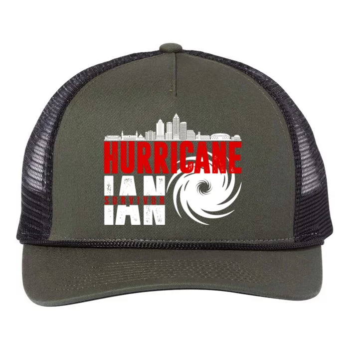 Hurricane IAN Survivor Retro Rope Trucker Hat Cap