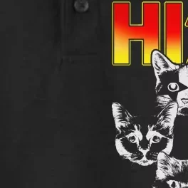 Hiss Music Cat Band Dry Zone Grid Performance Polo