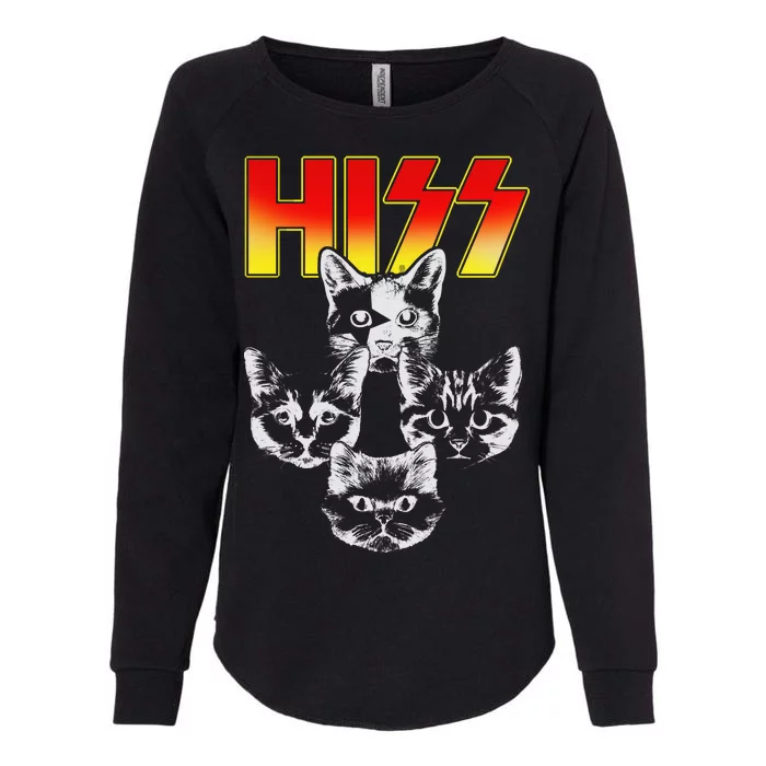 Hiss Music Cat Band Womens California Wash Sweatshirt