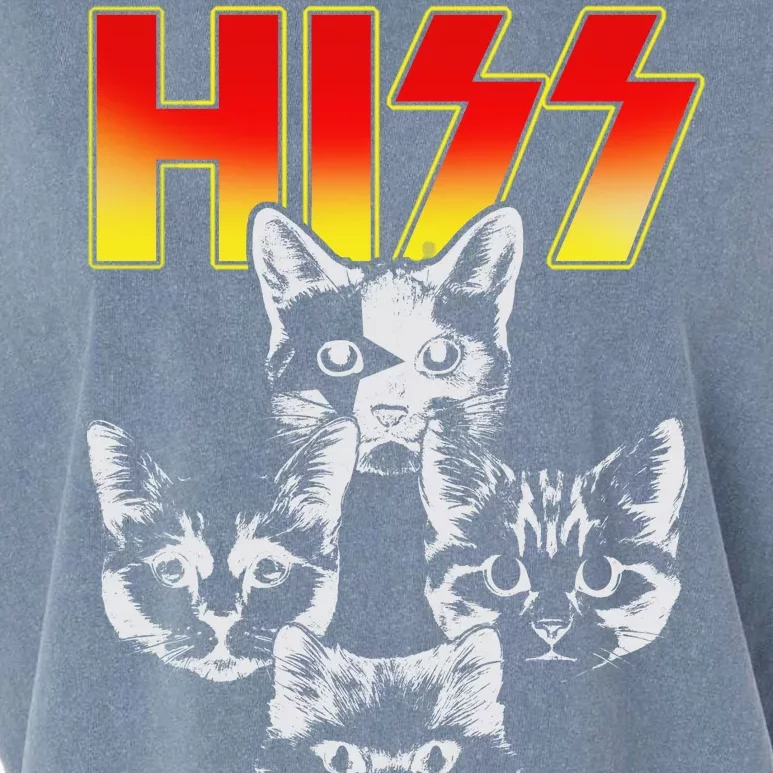 Hiss Music Cat Band Garment-Dyed Women's Muscle Tee