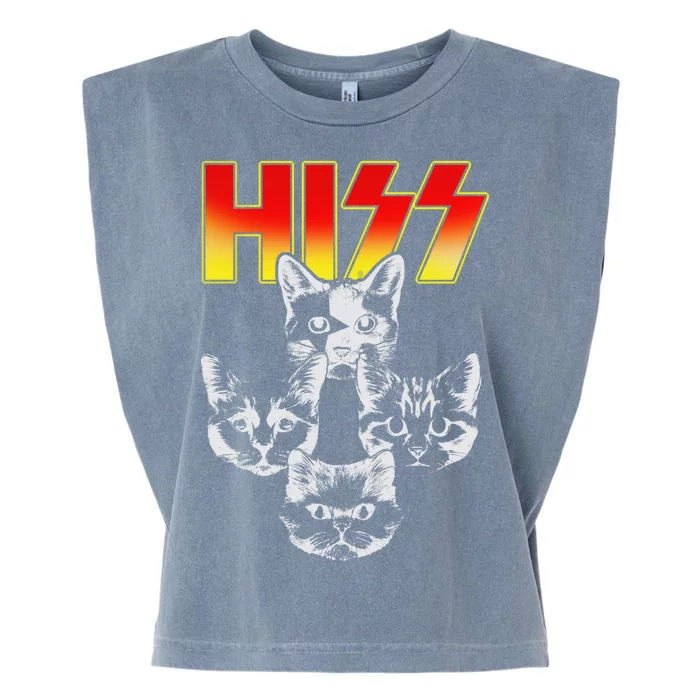 Hiss Music Cat Band Garment-Dyed Women's Muscle Tee