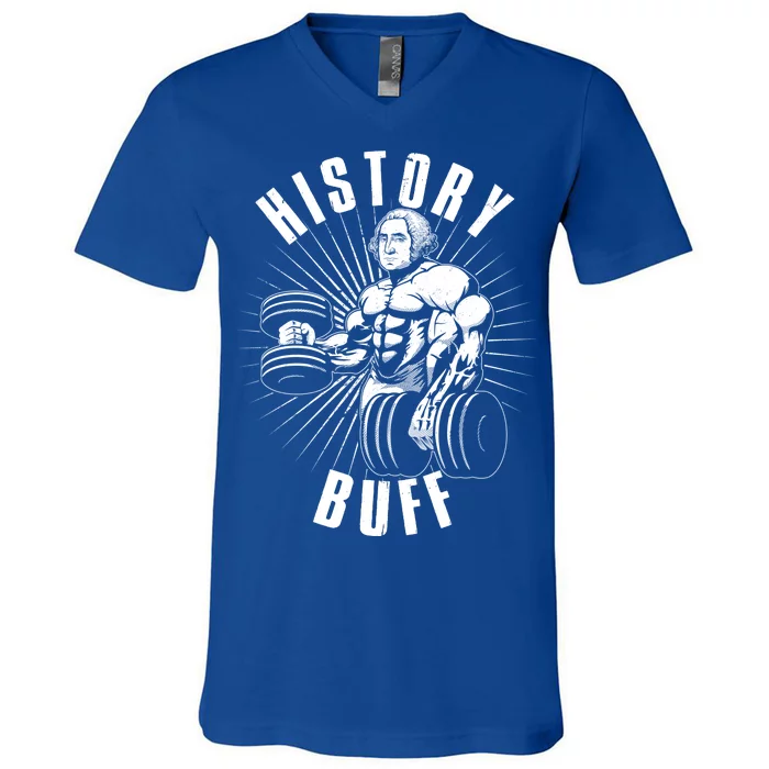 History Buff Funny George Washington V-Neck T-Shirt