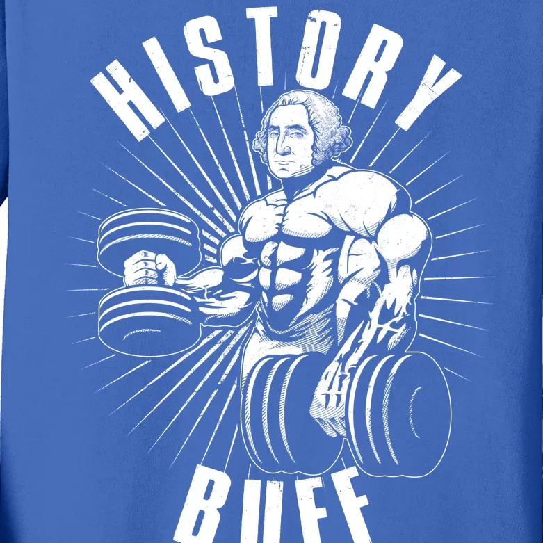 History Buff Funny George Washington Kids Long Sleeve Shirt