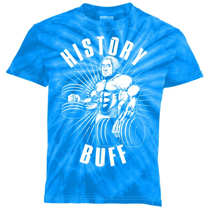 History Buff Funny George Washington Kids Tie-Dye T-Shirt