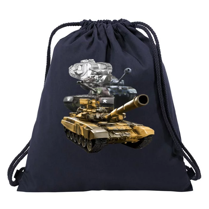 History of The Army Tank Drawstring Bag