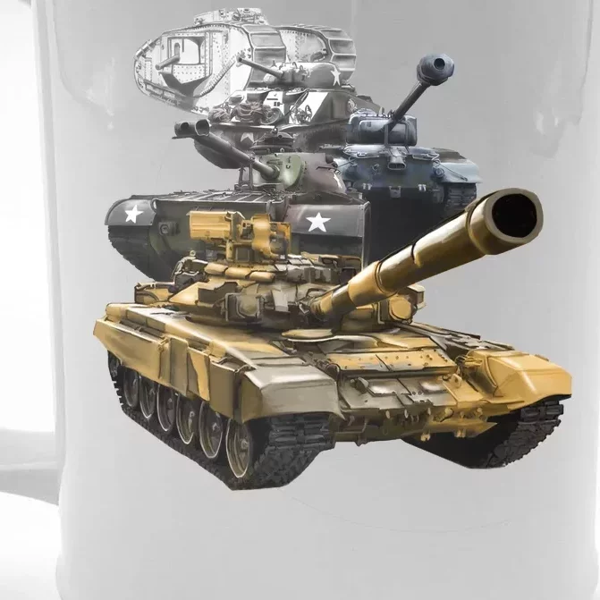 History of The Army Tank Front & Back Beer Stein