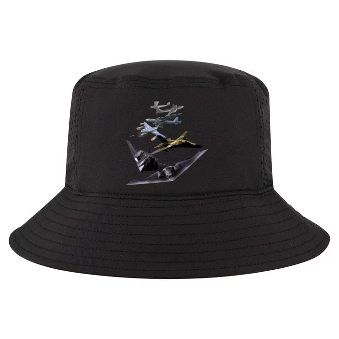 History Of The Bomber Plane Air Force Cool Comfort Performance Bucket Hat