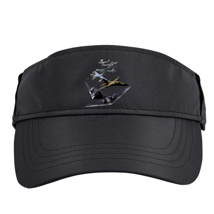 History Of The Bomber Plane Air Force Adult Drive Performance Visor