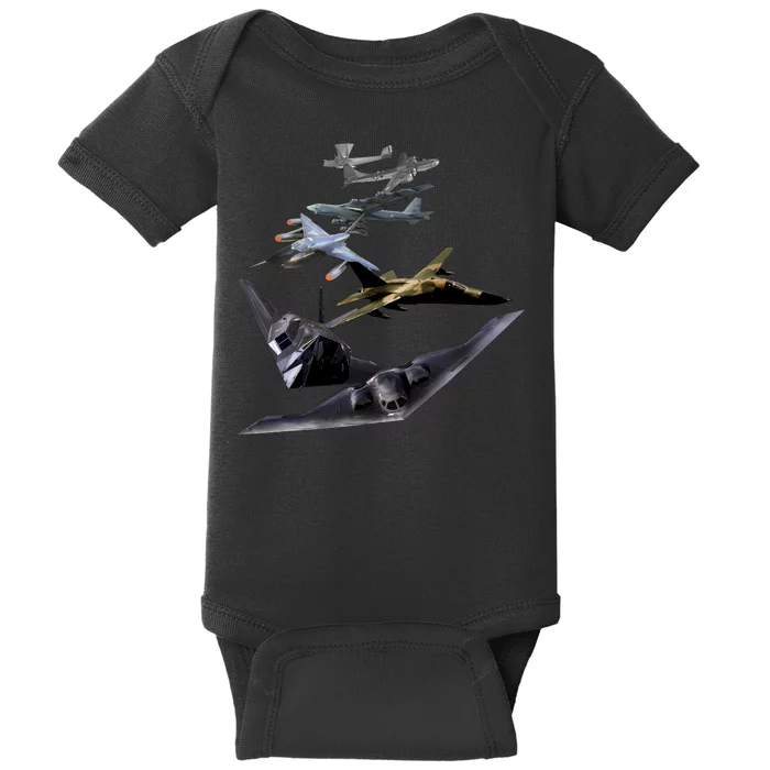 History Of The Bomber Plane Air Force Baby Bodysuit