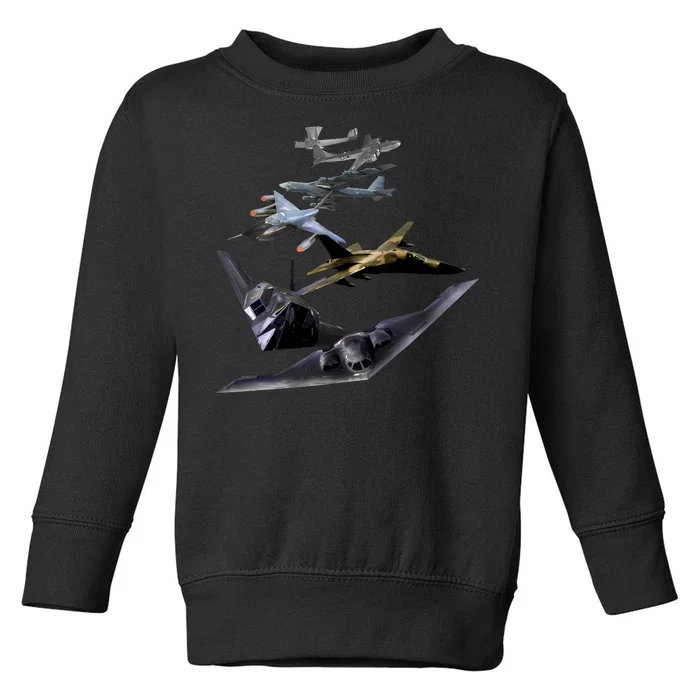 History Of The Bomber Plane Air Force Toddler Sweatshirt