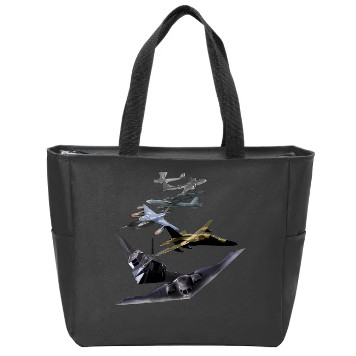 History Of The Bomber Plane Air Force Zip Tote Bag