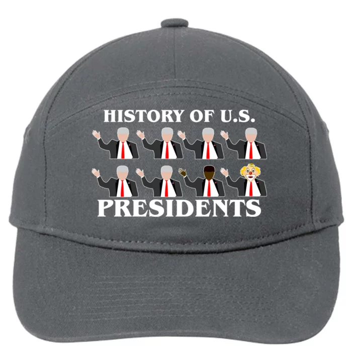 History of U.S. Presidents Anti Trump Clown 7-Panel Snapback Hat