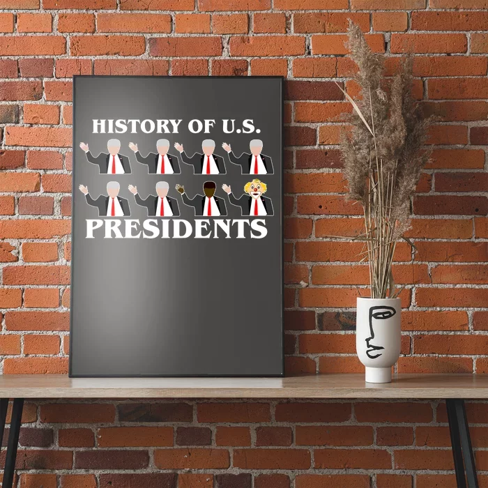 History of U.S. Presidents Anti Trump Clown Poster