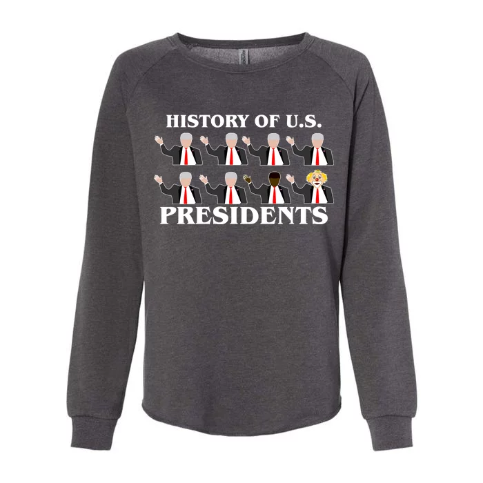 History of U.S. Presidents Anti Trump Clown Womens California Wash Sweatshirt