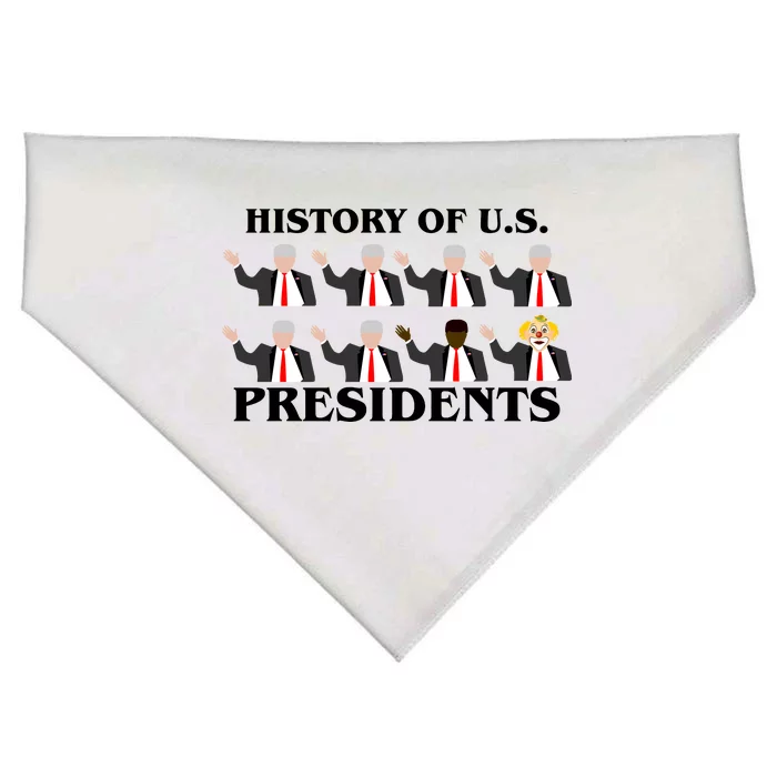 History of U.S. Presidents Anti Trump Clown USA-Made Doggie Bandana