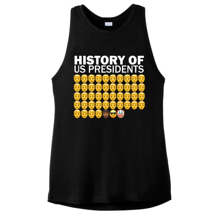 History of US Presidents 46th Clown Pro Republican Ladies Tri-Blend Wicking Tank