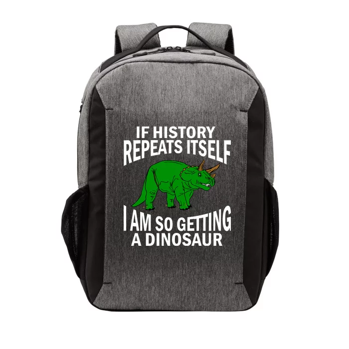 History Repeating Dinosaur Vector Backpack