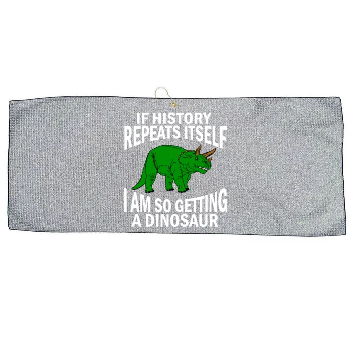 History Repeating Dinosaur Large Microfiber Waffle Golf Towel