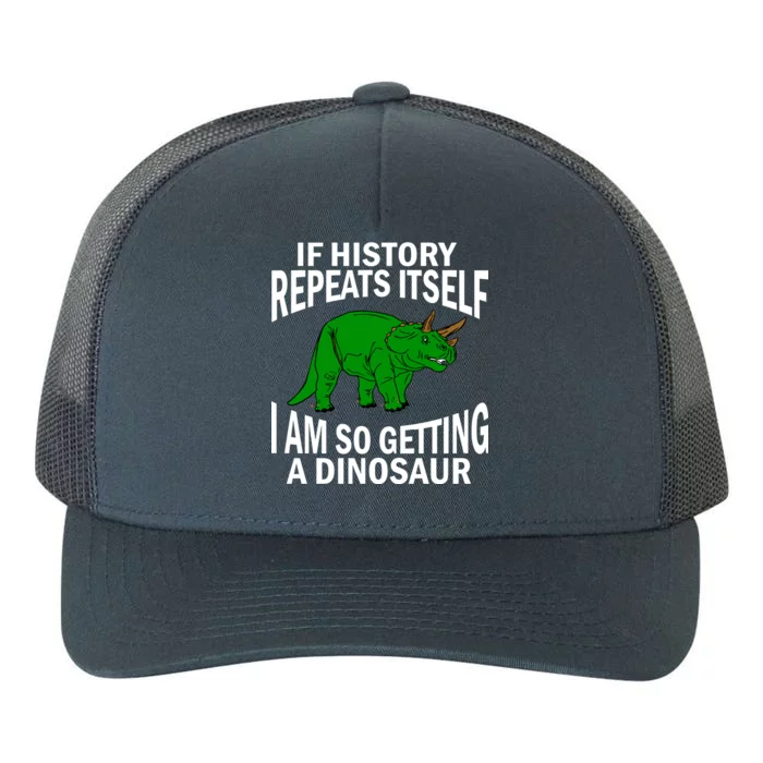 History Repeating Dinosaur Yupoong Adult 5-Panel Trucker Hat