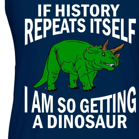 History Repeating Dinosaur Ladies Essential Flowy Tank