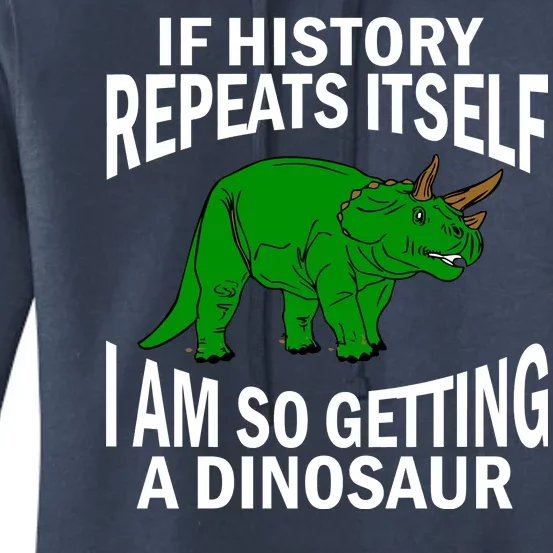 History Repeating Dinosaur Women's Pullover Hoodie