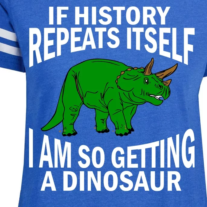 History Repeating Dinosaur Enza Ladies Jersey Football T-Shirt