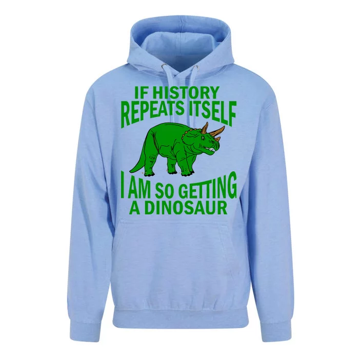 History Repeating Dinosaur Unisex Surf Hoodie