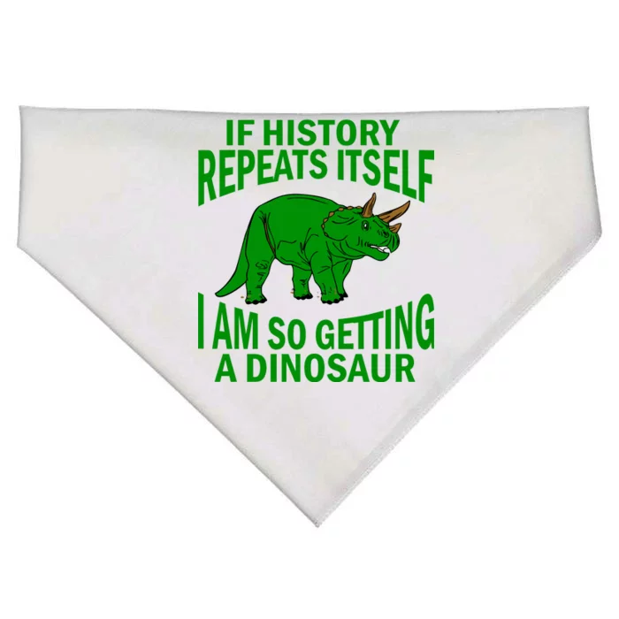 History Repeating Dinosaur USA-Made Doggie Bandana