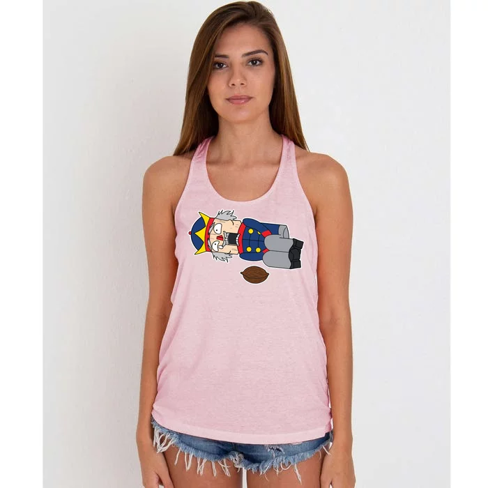 Hit In The Nutcracker Christmas Women's Knotted Racerback Tank