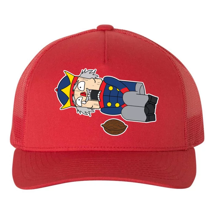 Hit In The Nutcracker Christmas Yupoong Adult 5-Panel Trucker Hat