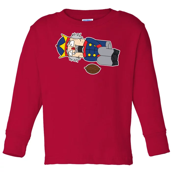 Hit In The Nutcracker Christmas Toddler Long Sleeve Shirt