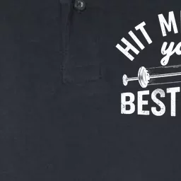 Hit Me With Your Best Shot Funny Vaccinated Softstyle Adult Sport Polo