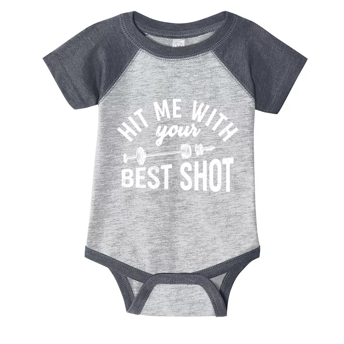 Hit Me With Your Best Shot Funny Vaccinated Infant Baby Jersey Bodysuit