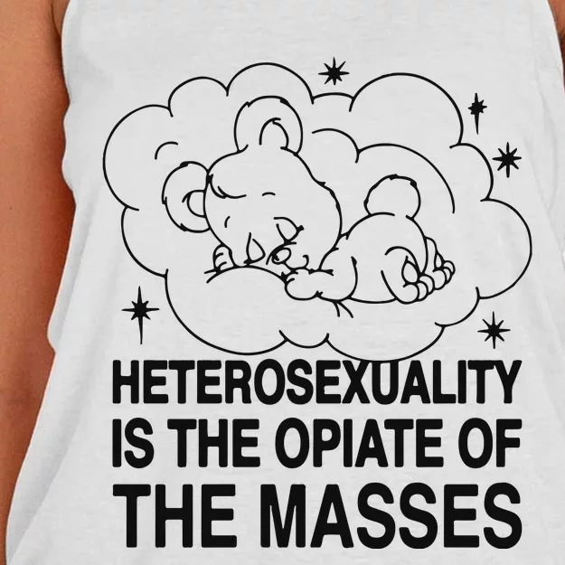 Heterosexuality Is The Opiate Of The Masses Women's Knotted Racerback Tank